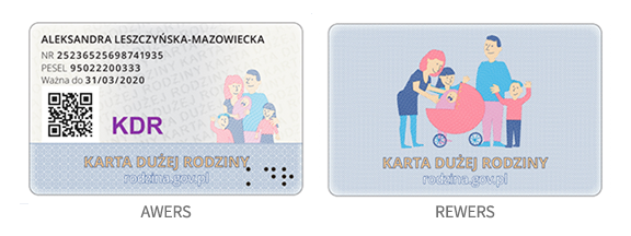 karta dużej rodziny - widok