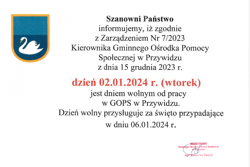 ogłoszenie